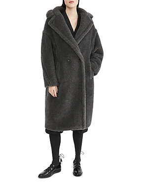 Max Mara Teddy Bear Icon Coat In Medium Gray