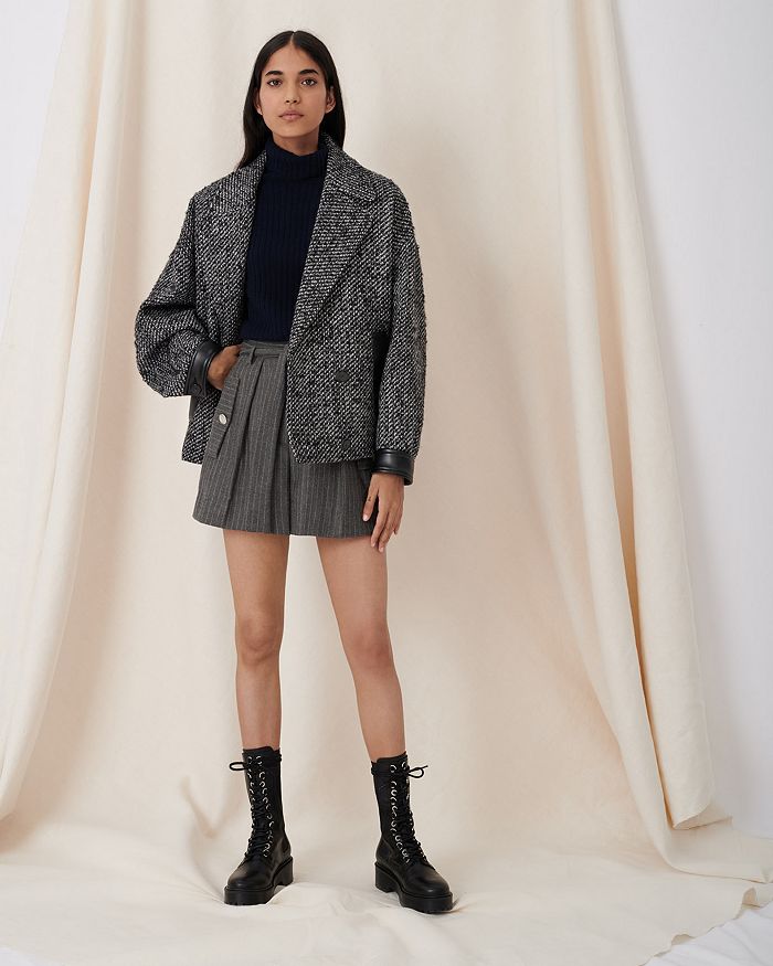 MAJE GALINE MARLED COAT