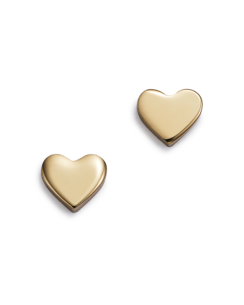 Bloomingdale's Heart Stud Earrings In 14k Yellow Gold - Exclusive In Yellow Gold