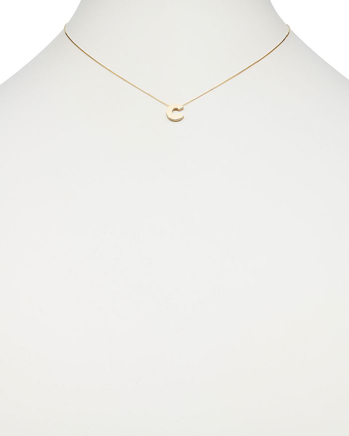 Shop Bloomingdale's Made In Italy Initial Pendant Necklace In 14k Yellow Gold, 16 - 100% Exclusive In C