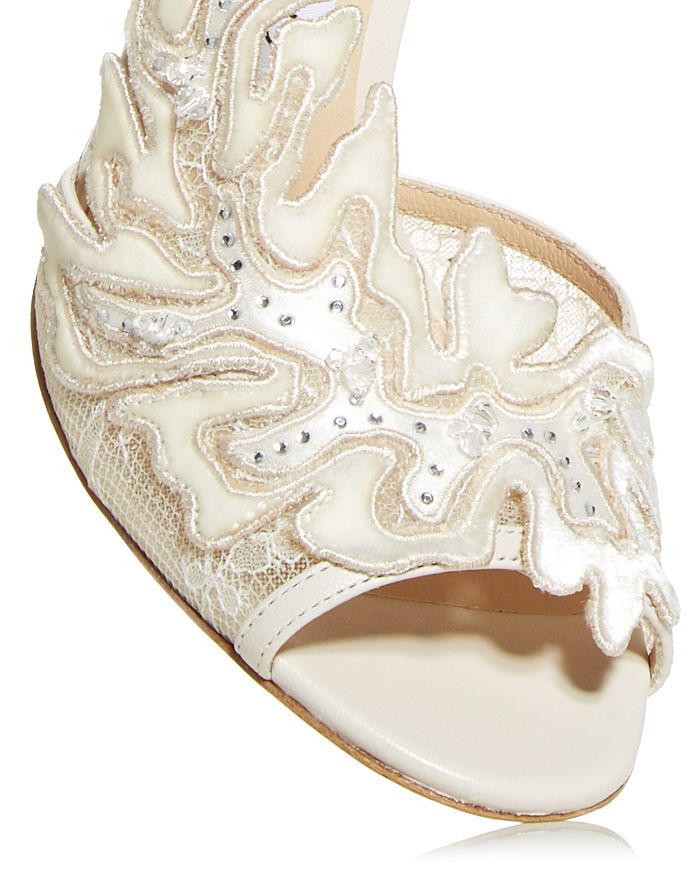 JIMMY CHOO WOMEN'S LUCELE 100 FLORAL ANKLE STRAP HIGH HEEL PUMPS