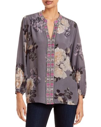 Johnny Was - OLINDA PUFF SLEEVE EFFORTLESS BLOUSE main image 1