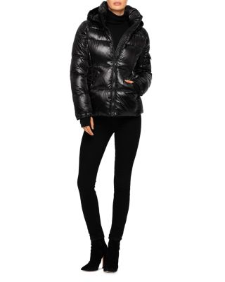 S13 NYC S13 Kylie Glossy Fleece Cuff Puffer Coat 64.4 off