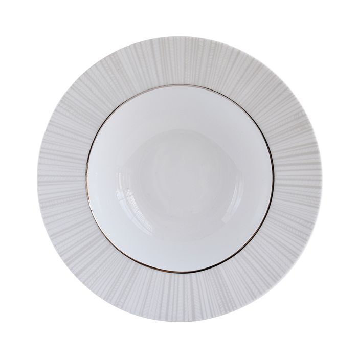 Bernardaud Silva Rim Soup Plate In White