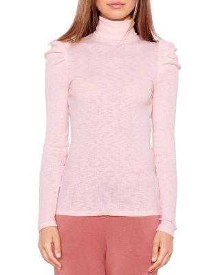 puff sleeve turtleneck sweater