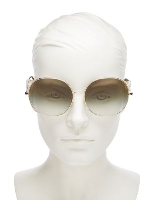 Oliver Peoples Round oversized sunglasses Oliver Peoples Cassavet with Kona Gradient frame and  main image 2