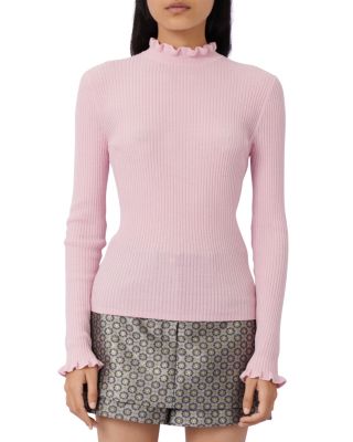 maje ribbed polo sweater