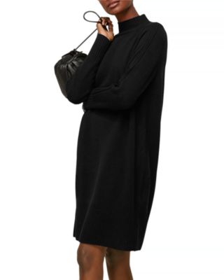 whistles funnel neck wool knit dress