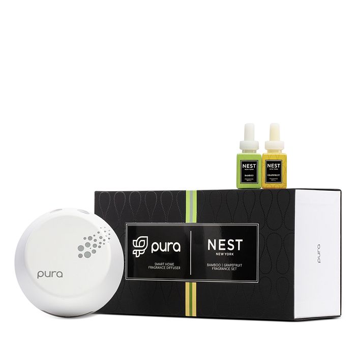 NEST Fragrances - Pura Smart Home Fragrance Diffuser Set with Bamboo & Grapefruit Refills