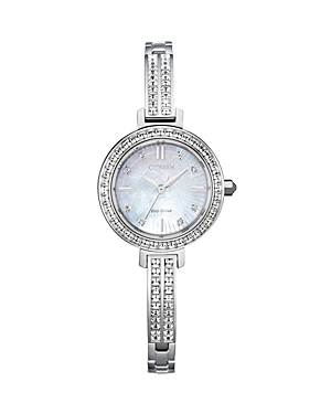 Eco Drive Silhouette Crystal Watch, 25mm