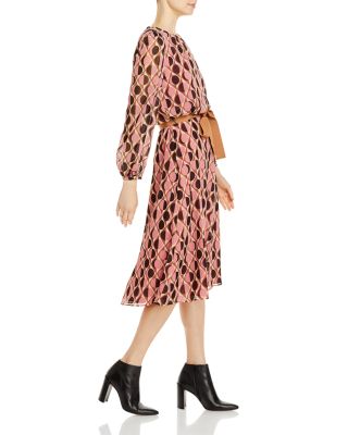 marella midi dress Marella Mlldama Satin Short Sleeve Midi Dress, Womens, 14, Aviation