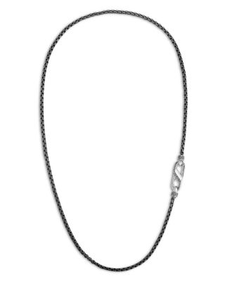 JOHN HARDY Men's Silver \u0026 Black Rhodium 