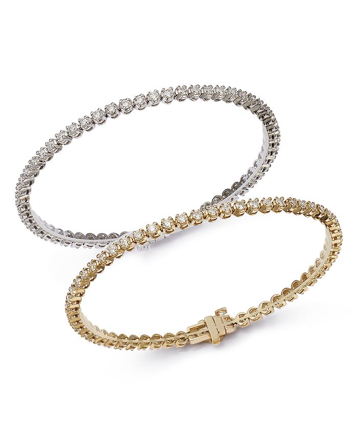 Shop Bloomingdale's Certified Diamond Tennis Bracelet In 14k Gold, 2.50-8.0 Ct. T.w. - 100% Exclusive