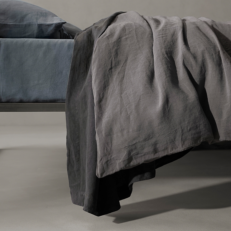 Society Limonta Rem Linen Duvet Cover, Queen In Fumo