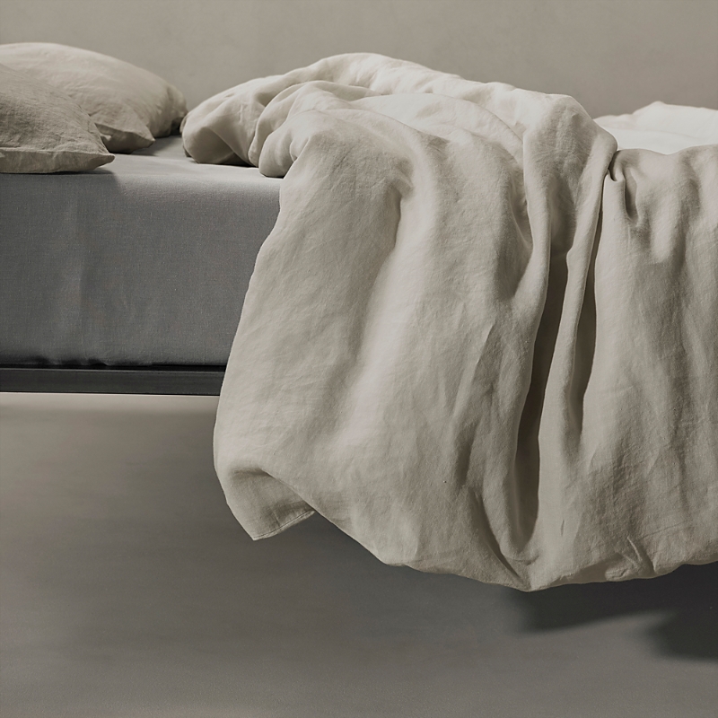 Society Limonta Rem Linen Duvet Cover, Queen In Mastice