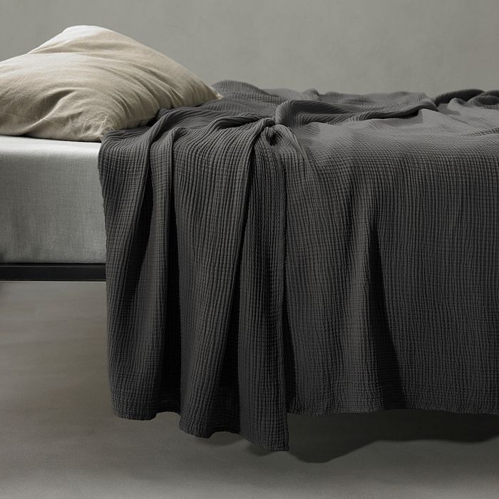 Shop Society Limonta Free New Cotton Bedspread, King/queen In Antracite