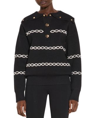 wide collar sweater