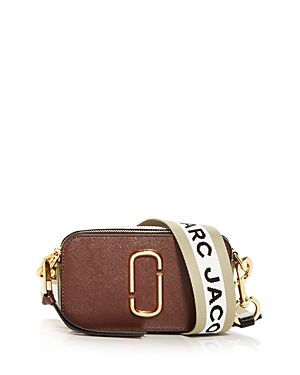 Marc Jacobs Snapshot Leather Camera Bag In Classic Brown Multi/gold