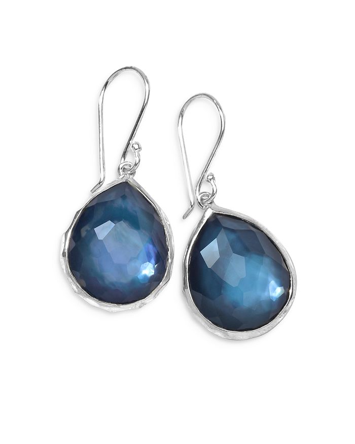 Ippolita Sterling Silver Wonderland Indigo Mother-of-pearl Doublet Drop Earrings In Blue