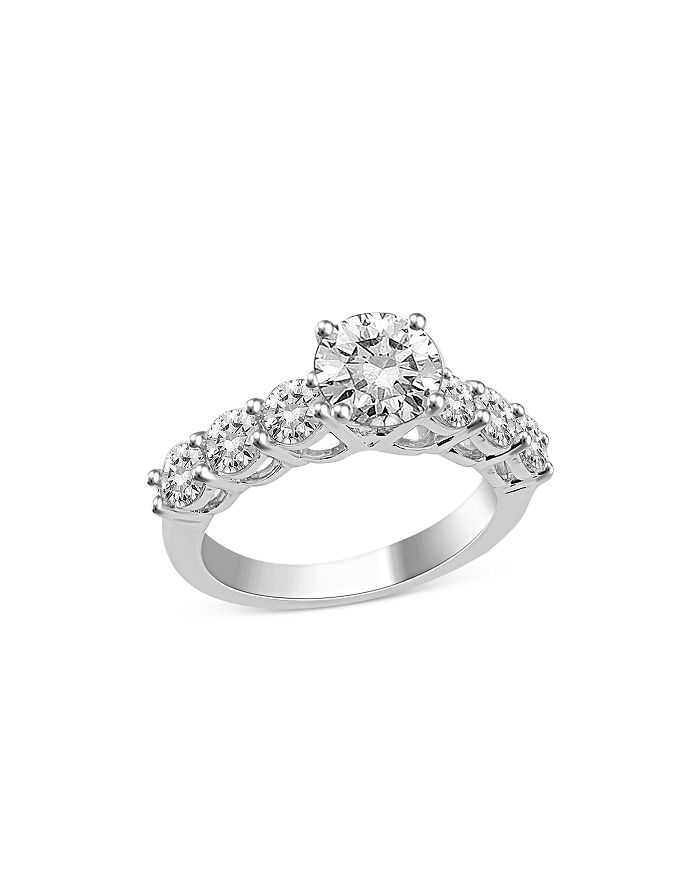 Bloomingdale's Certified Diamond Engagement Ring In 14k White Gold, 3.0 Ct. T.w. - 100% Exclusive