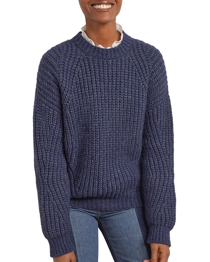 Gerard Darel Danais Alpaca Blend Sweater In Blue