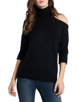 Turtleneck with cutout shoulders sale