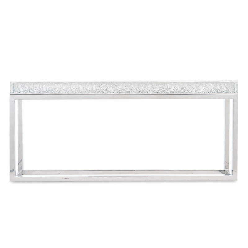 Bernhardt Arctic Console Table In Clear/silver