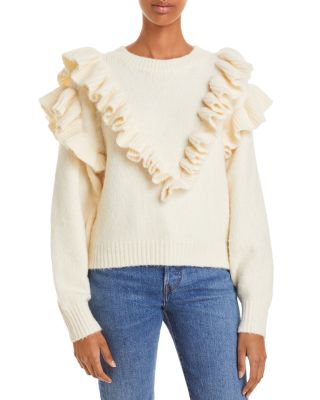 Lost and Wander Versace In Mind Ruffled Sweater Bloomingdale s