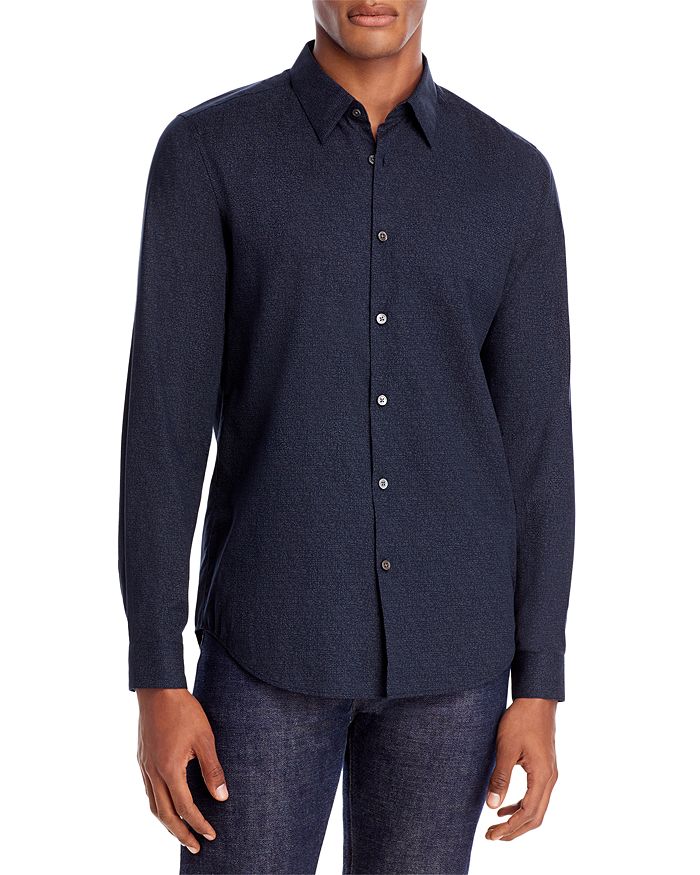 THEORY IRVING FLANELLA TEXT SLIM FIT BUTTON-DOWN SHIRT,K0874509