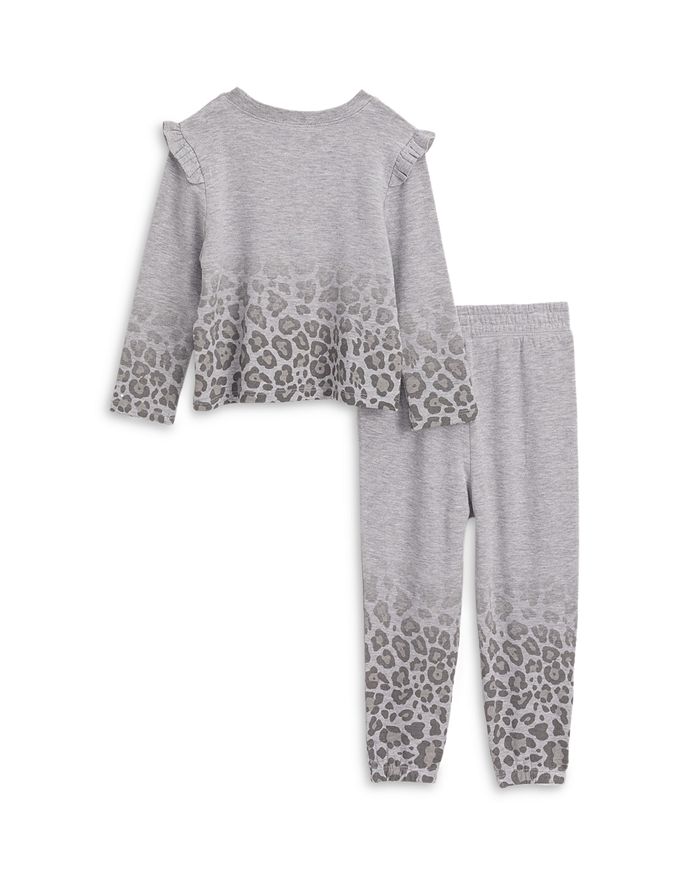 Splendid Girls Ombr Leopard Sweatshirt Jogger Pants Set