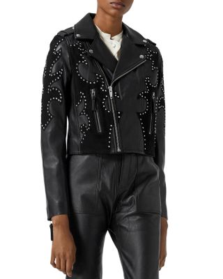 kooples suede biker jacket