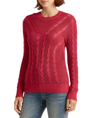 red cotton sweater women's