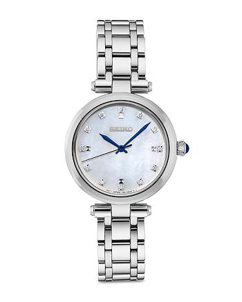 Seiko Watch Seiko Diamond Solar Watch, 30mm | Bloomingdale's