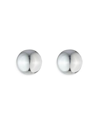 Bead Stud Earrings in Sterling Silver