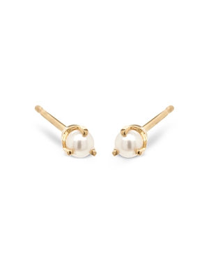 Zoe Chicco 14K Yellow Gold White Pearls Cultured Freshwater Pearl Stud Earrings