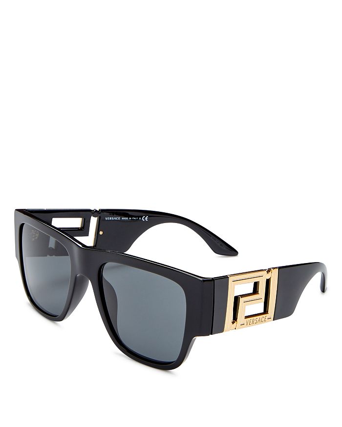 Versace Men's Square Sunglasses, 57mm In Black / Dark Gray
