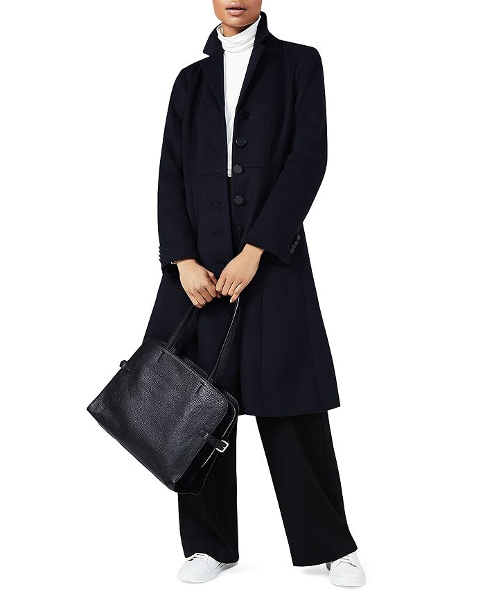 Hobbs London Milly Riding Coat In Navy
