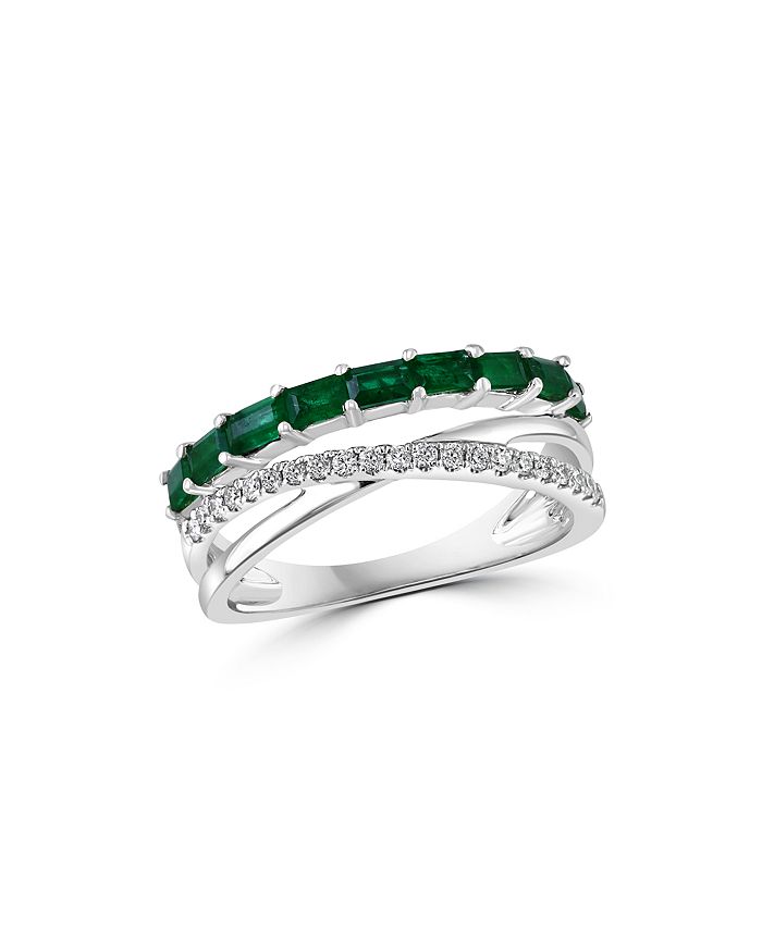 Emerald crossover ring hotsell