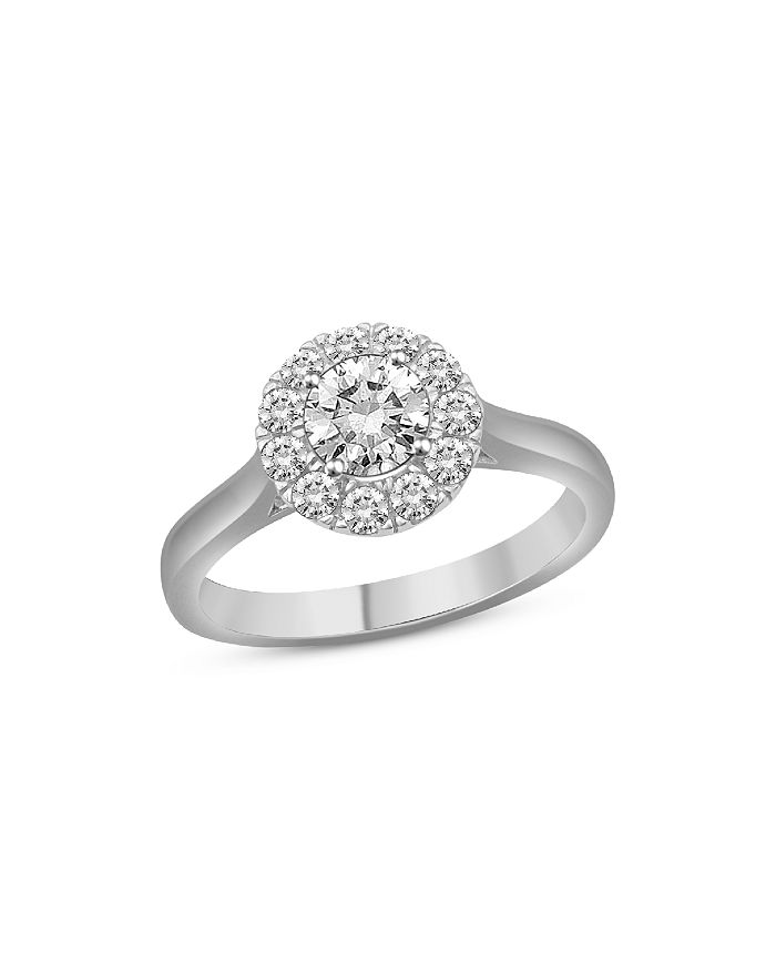 Bloomingdale's - Diamond Halo Engagement Ring in 14K White Gold, 1.0 ct. t.w. - 100% Exclusive