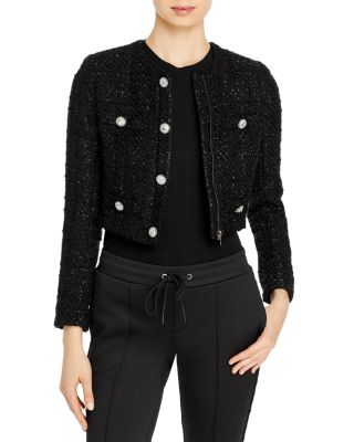 cropped boucle jacket