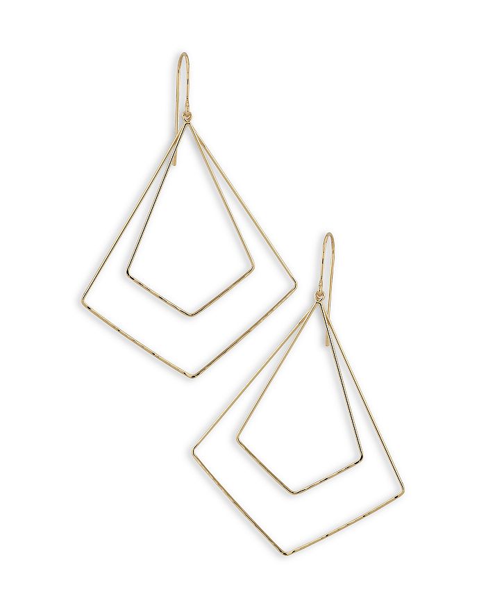 Bloomingdale's Double Wire Geometric Drop Earrings In 14k Yellow Gold - 100% Exclusive