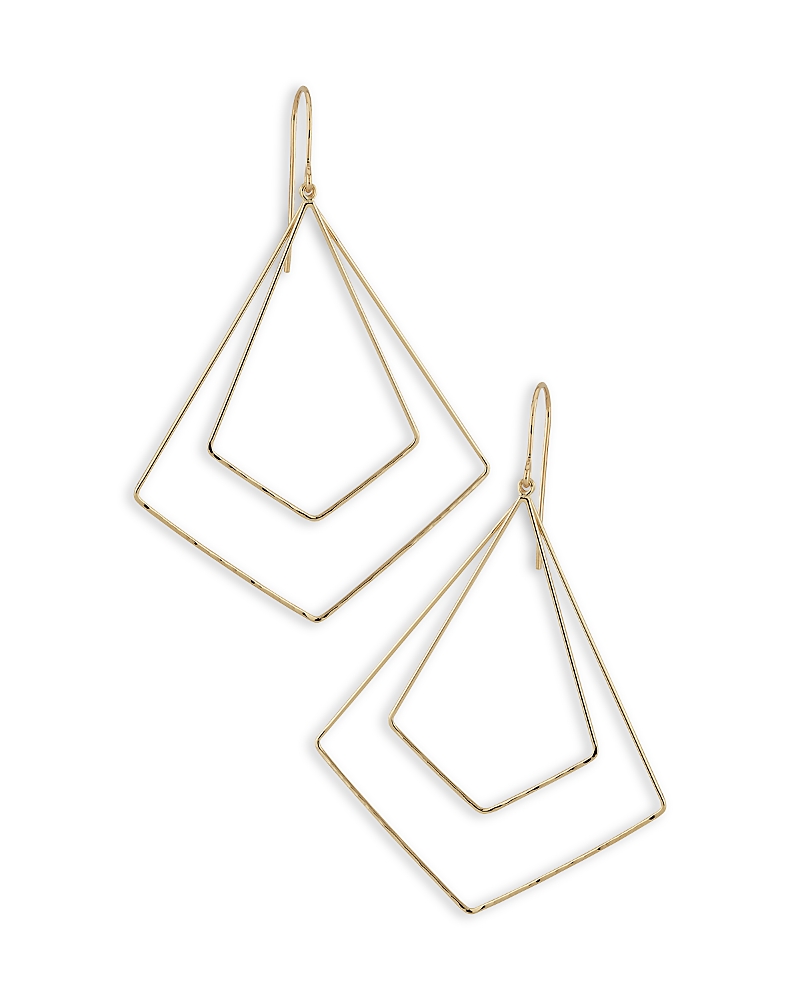 Bloomingdale's Double Wire Geometric Drop Earrings In 14k Yellow Gold - Exclusive In Gold