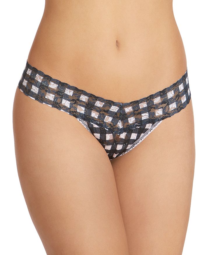 Hanky Panky Print Original Rise Thong In Black/white