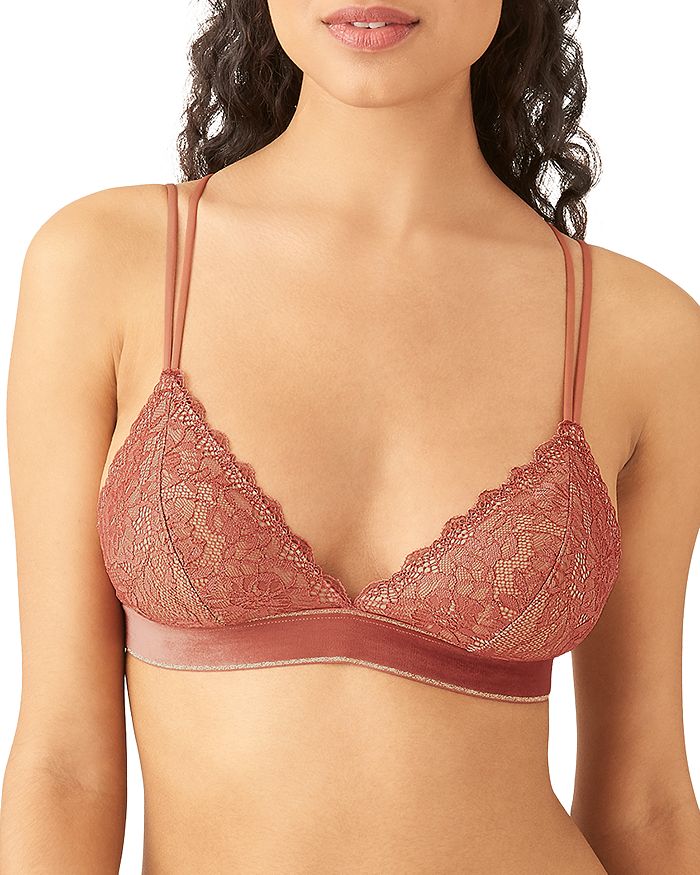 B.tempt'd By Wacoal Lace Encounter Strappy Bralette In Crimson Red