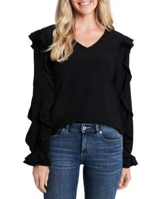 CeCe Ruffled Knit Top | Bloomingdale's
