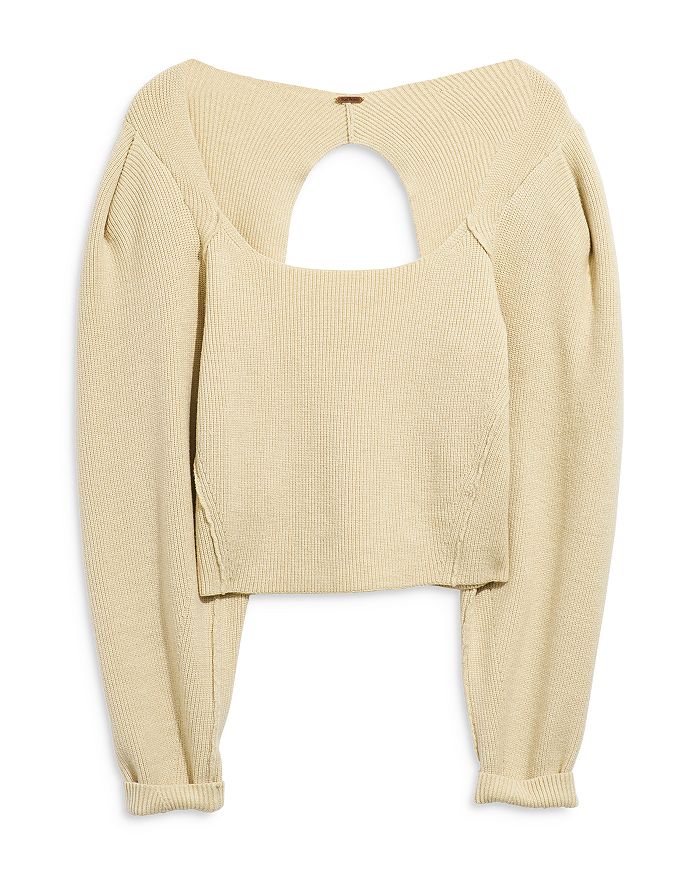 FREE PEOPLE SAFFRON CROPPED SWEATER,OB1222019