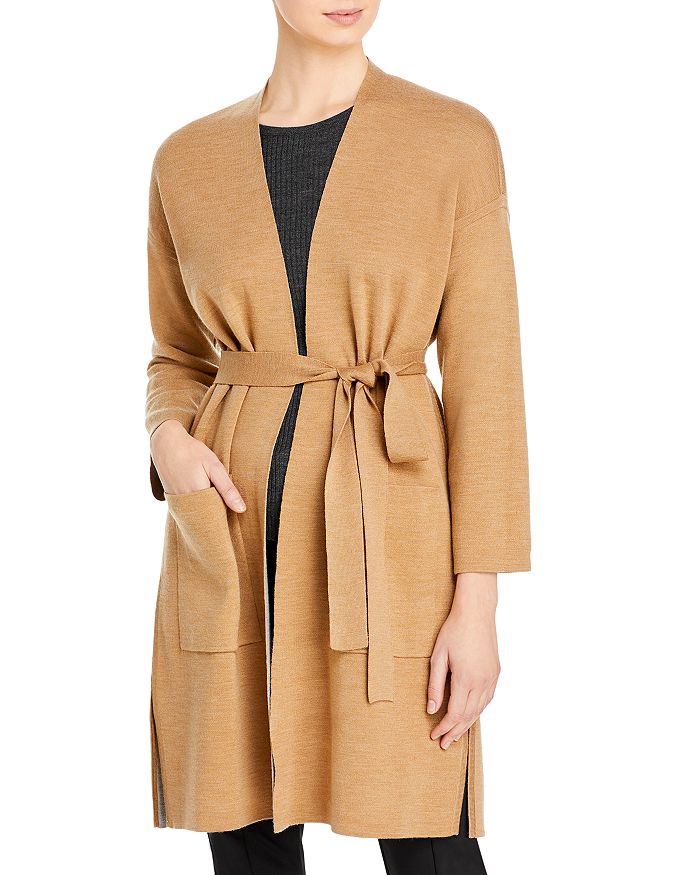EILEEN FISHER BELTED WRAP CARDIGAN,R0AEP-K5030M