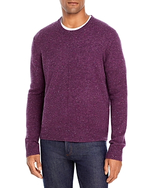 Atm Anthony Thomas Melillo Cashmere Donegal Fleck Slim Fit Sweater In Grape Done