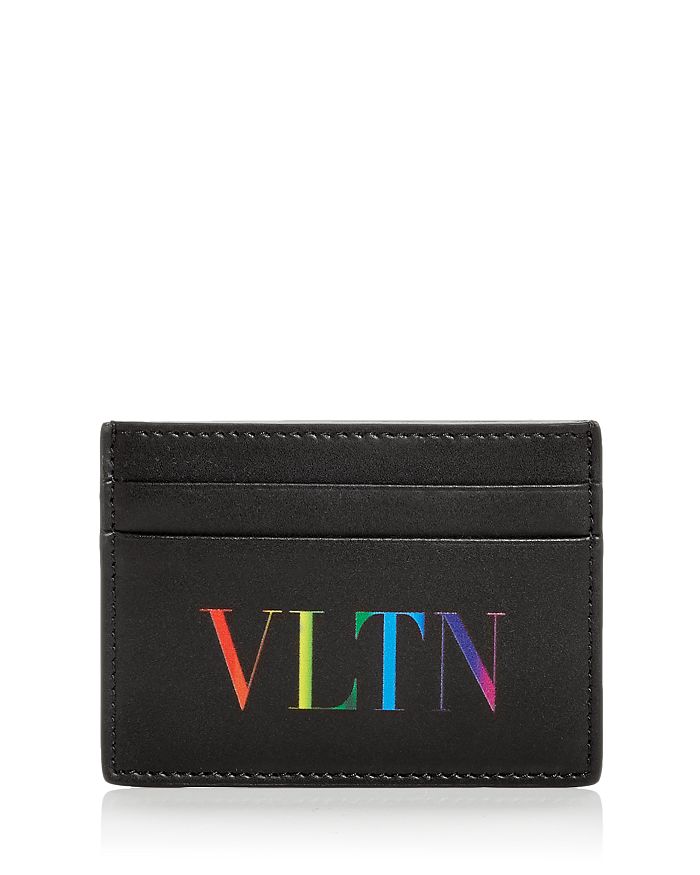 Valentino Garavani Valentino Rainbow Logo Small Leather Card Case