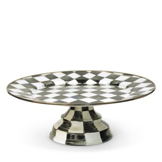 Mackenzie-Childs Courtly Check Enamel Pedestal Platter - Large | Bloomingdale's